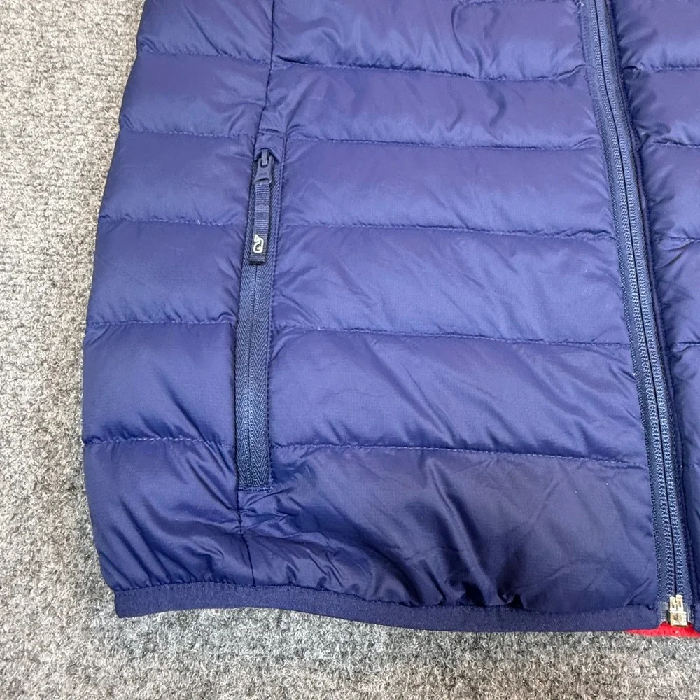 Vineyard Vines Boys Youth XL 18 Performance Down Puffer Vest Navy Blue Red